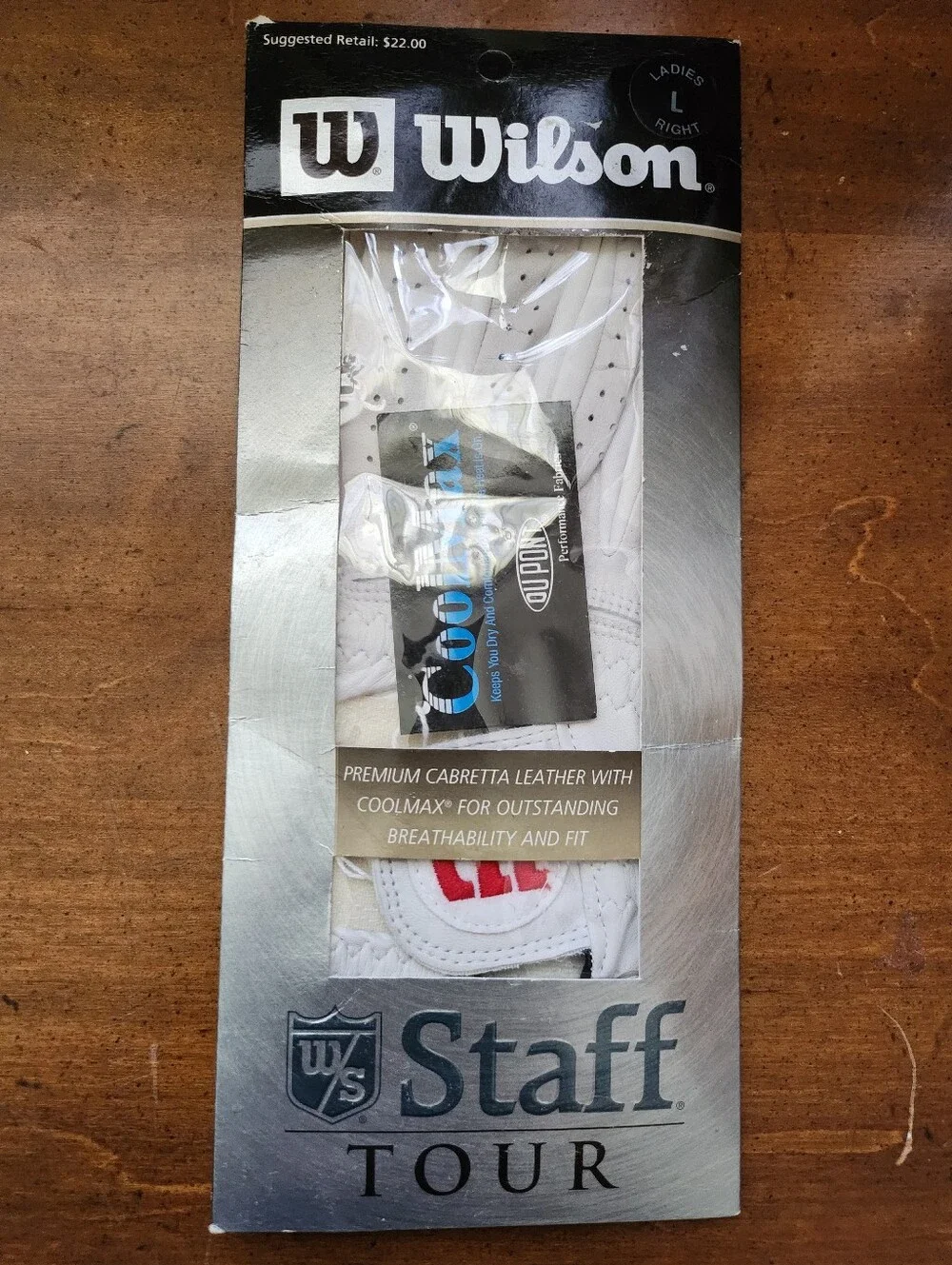 Wilson Right Golf Glove White Ladies Size L
